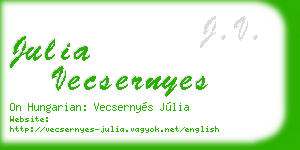 julia vecsernyes business card