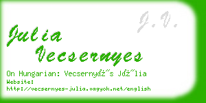 julia vecsernyes business card